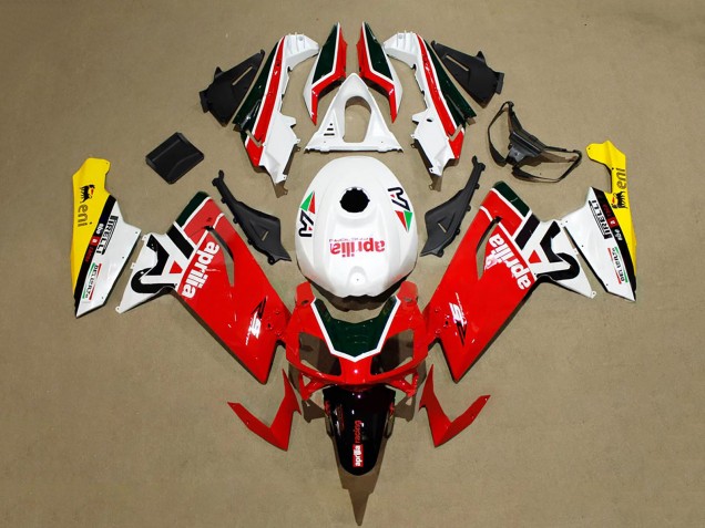 Carenagens Moto Aprilia RS125 2006-2011 - Vermelho Branco Preto Amarelo