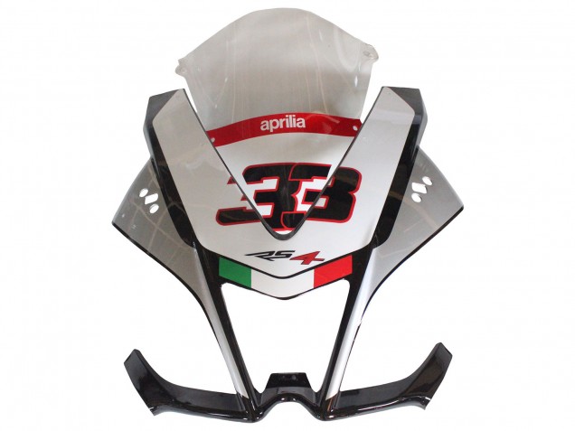 Carenagens Moto Aprilia RS4 50 125 2012-2018 - Prata Vermelho Preto Brilhante