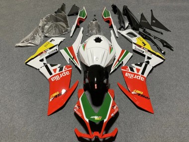 Carenagens Moto Aprilia RS4 50 125 2012-2018 - Branco Vermelho Verde Amarelo
