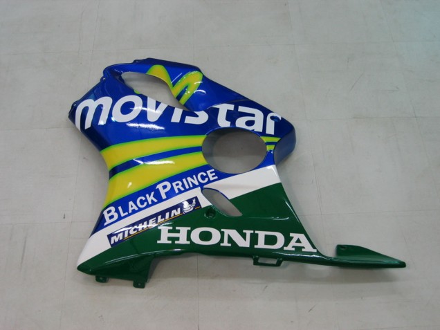 Carenagens Moto Honda CBR600 F4i 2004-2007 - Azul Amarelo Verde MoviStar