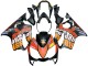 Carenagens Moto Honda CBR600 F4i 2004-2007 - Preto Fosco Laranja Rossi
