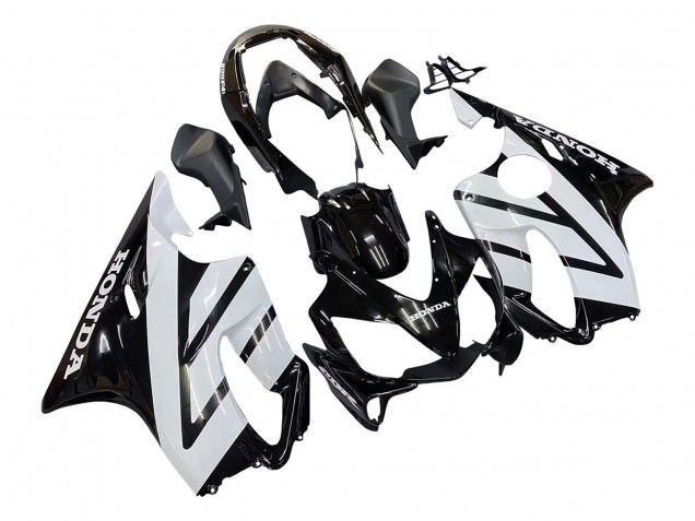 Carenagens Moto Honda CBR600 F4i 2004-2007 - Branco Preto Brilhante