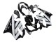 Carenagens Moto Honda CBR600 F4i 2004-2007 - Branco Preto Brilhante