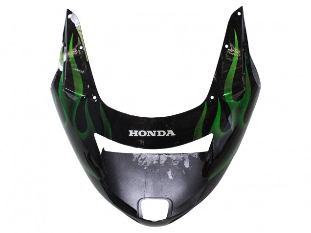 Carenagem Moto Honda CBR1100XX Blackbird 1996-2007 - Preto Brilhante Verde Chama