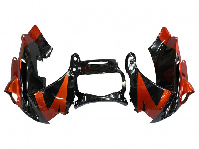 Carenagens Moto Honda CBR600 F2 1991-1994 - Laranja Preto Brilhante