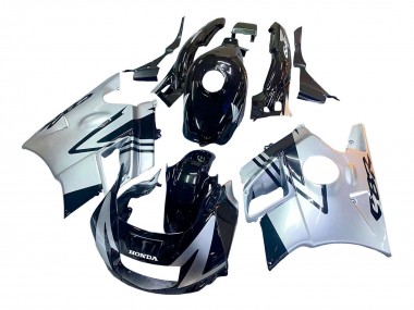 Carenagens Moto Honda CBR600 F2 1991-1994 - Prata Preto Brilhante