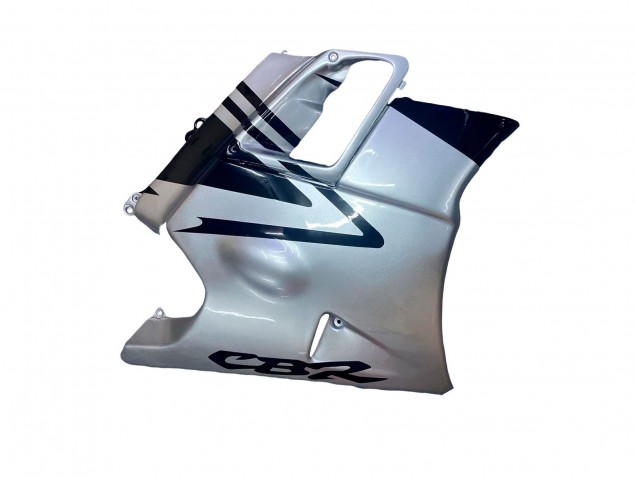 Carenagens Moto Honda CBR600 F2 1991-1994 - Prata Preto Brilhante