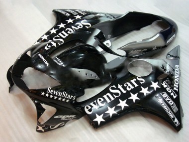Carenagens Moto Honda CBR600 F4 1999-2000 - Preto Brilhante Branco SevenStars