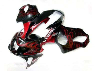 Carenagens Moto Honda CBR600 F4 1999-2000 - Preto Brilhante Vermelho Chama