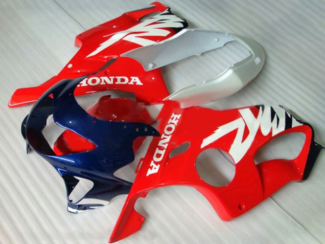 Carenagens Moto Honda CBR600 F4 1999-2000 - Branco Vermelho Azul Escuro
