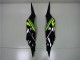 Carenagens Moto Kawasaki ZX6R 2013-2018 - Verde Amarelo Preto Brilhante Preto Fosco
