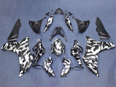 Carenagens Moto Honda CBR600F 2011-2013 - Preto Branco Camouflage