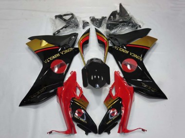 Carenagens Moto Honda CBR600F 2011-2013 - Vermelho Ouro Preto Brilhante Konica Minolta