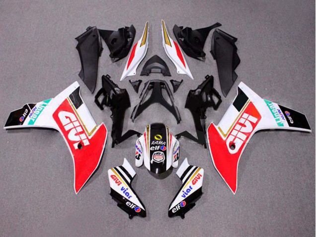 Carenagens Moto Honda CBR600F 2011-2013 - Branco Vermelho Ouro Preto Brilhante Givi