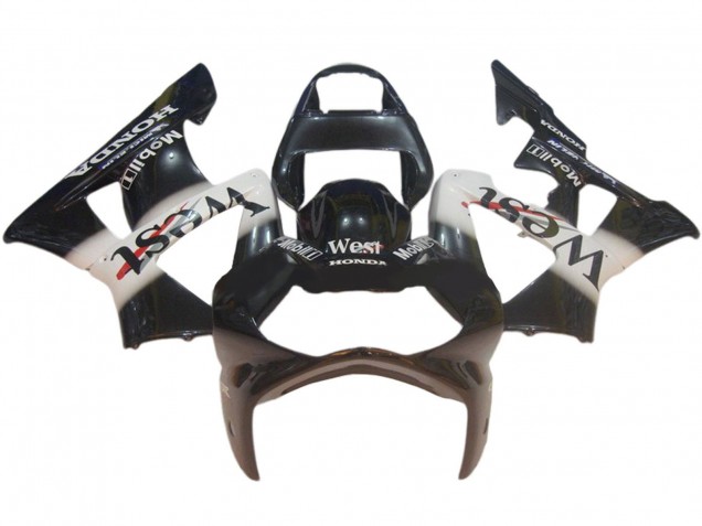 Carenagens Moto Honda CBR900RR 929 2000-2001 - Preto Brilhante Branco West