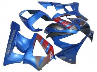 Carenagens Moto Honda CBR900RR 929 2000-2001 - Azul Vermelho Preto Brilhante