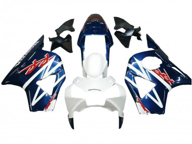 Carenagens Moto Honda CBR900RR 954 2002-2003 - Branco Azul Escuro