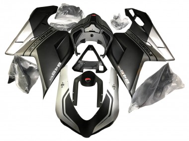 Carenagens Moto Ducati 848 2007-2014 - Prata Preto Fosco