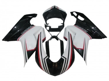 Carenagem Moto Ducati 848/1098/1198 2007-2014 - Branco Vermelho Preto Brilhante