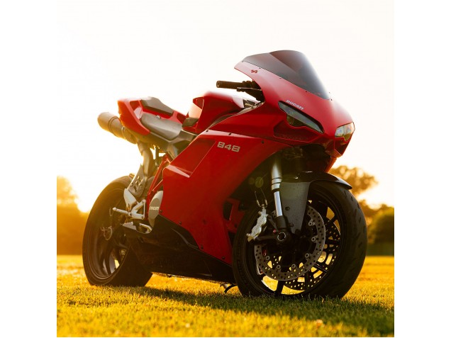 Carenagens Moto Ducati 848 2007-2014 - Vermelho Preto Brilhante