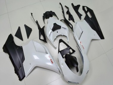 Carenagens Moto Ducati 848 2007-2014 - Branco Preto Fosco