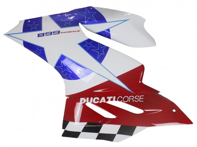 Carenagens Moto Ducati Panigale 899 2011-2014 - Branco Azul Vermelho Preto