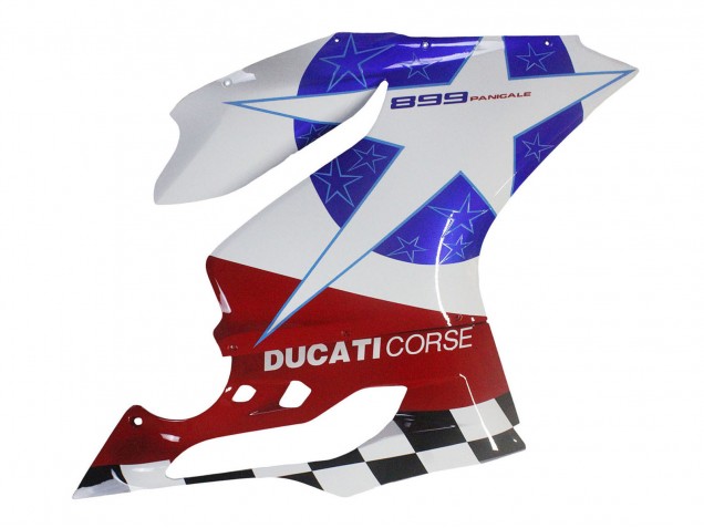 Carenagens Moto Ducati Panigale 899 2011-2014 - Branco Azul Vermelho Preto