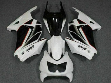 Carenagens Moto Kawasaki EX250 2008-2012 - Branco Preto Ninja