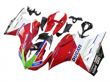 Carenagens Moto Ducati Panigale 899/1199 2011-2014 - Branco Vermelho Verde Azul Preto Brilhante Flex-Box
