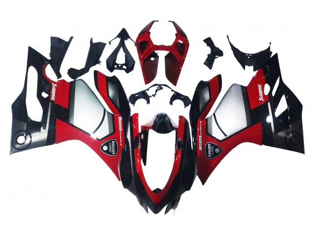 Carenagens Moto Ducati 1199 2011-2014 - Vermelho Prata Preto