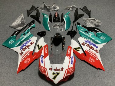 Carenagens Moto Ducati Panigale 899/1199 2011-2014 - Branco Vermelho Verde Preto Brilhante Avis Valsir 7