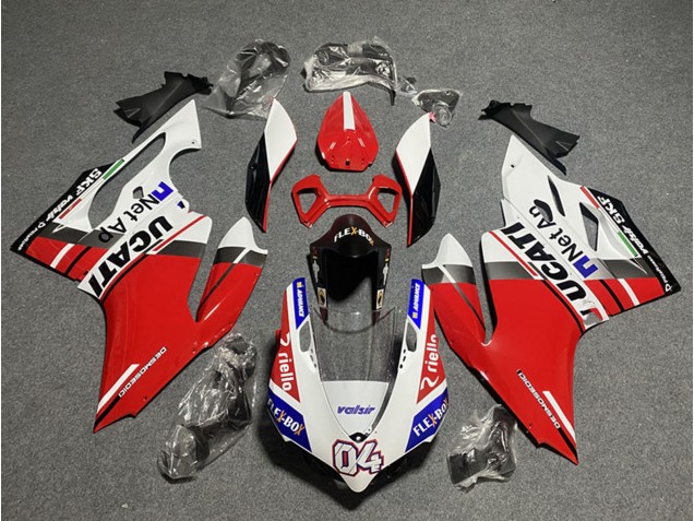 Carenagens Moto Ducati Panigale 899/1199 2011-2014 - Branco Vermelho Azul Preto Brilhante Flex-Box Valsir 04