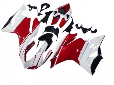 Carenagens Moto Ducati 1199 2011-2014 - Branco Vermelho Preto Brilhante