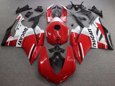 Carenagem Moto Ducati 959 2015-2020 - Branco Vermelho Preto Brilhante