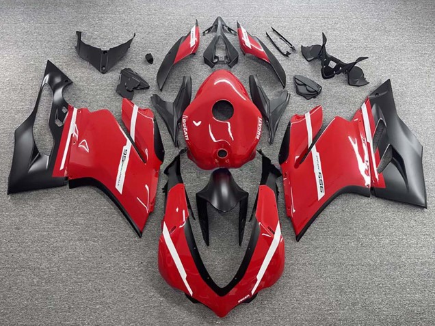 Carenagens Moto Ducati 959 2015-2020 - Vermelho Preto Fosco