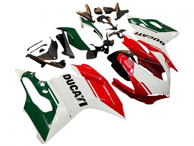 Carenagens Moto Ducati 1299 2015-2020 - Branco Vermelho Verde Preto Fosco