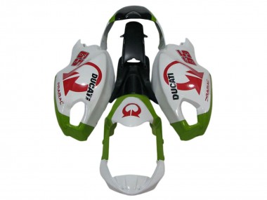 Carenagens Moto Ducati Monster 696 796 1100 1100S 2008-2012 - Branco Verde Vermelho Pramac
