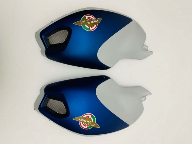 Carenagens Moto Ducati Monster 696 796 1100 1100S 2008-2012 - Azul Escuro Prata