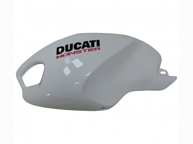 Carenagens Moto Ducati Monster 696 796 1100 1100S 2008-2012 - Branco Vermelho Preto Brilhante
