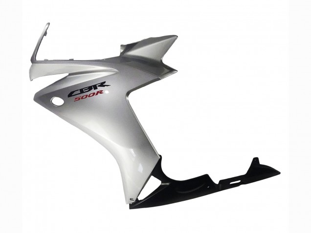 Carenagem Moto Honda CBR500R 2013-2015 - Prata Preto Brilhante