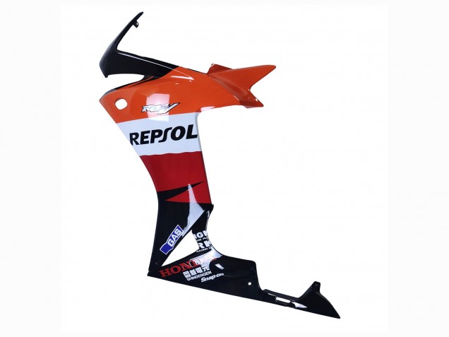 Carenagens Moto Honda CBR500R 2013-2015 - Laranja Branco Vermelho Preto Brilhante Repsol 3