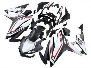 Carenagens Moto Honda CBR500R 2016-2018 - Branco Vermelho Preto Fosco