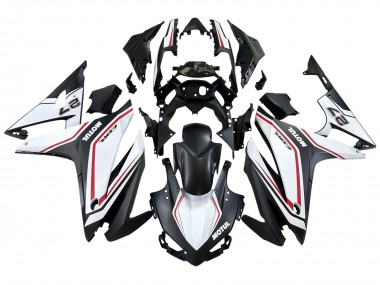 Carenagens Moto Honda CBR500R 2016-2018 - Branco Vermelho Preto Fosco