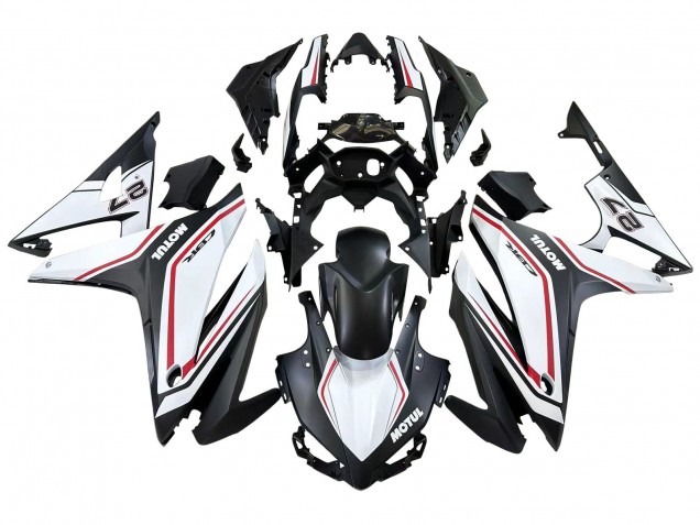 Carenagens Moto Honda CBR500R 2016-2018 - Branco Vermelho Preto Fosco