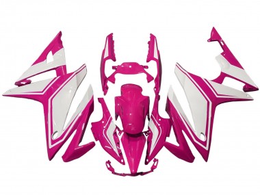 Carenagens Moto Honda CBR500R 2016-2018 - Rosa Branco