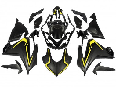 Carenagens Moto Honda CBR500R 2022-2023 - Preto Fosco Amarelo