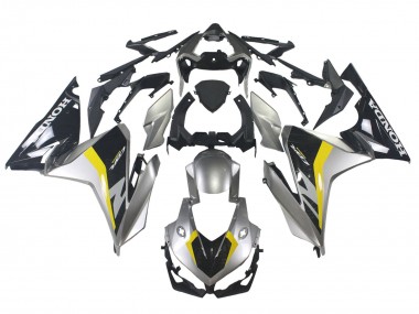 Carenagens Moto Honda CBR500R 2022-2023 - Prata Amarelo Preto Brilhante