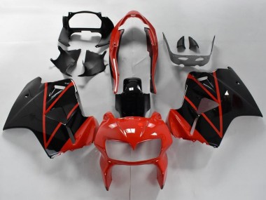 Carenagens Moto Honda VFR 800 1998-2001 - Vermelho Preto Brilhante Listra