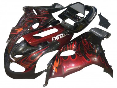Carenagens Moto Suzuki TL1000R 1998-2003 - Preto Brilhante Vermelho Chama