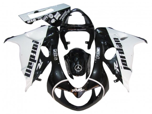 Carenagens Moto Suzuki TL1000R 1998-2003 - Preto Brilhante Branco Jordan